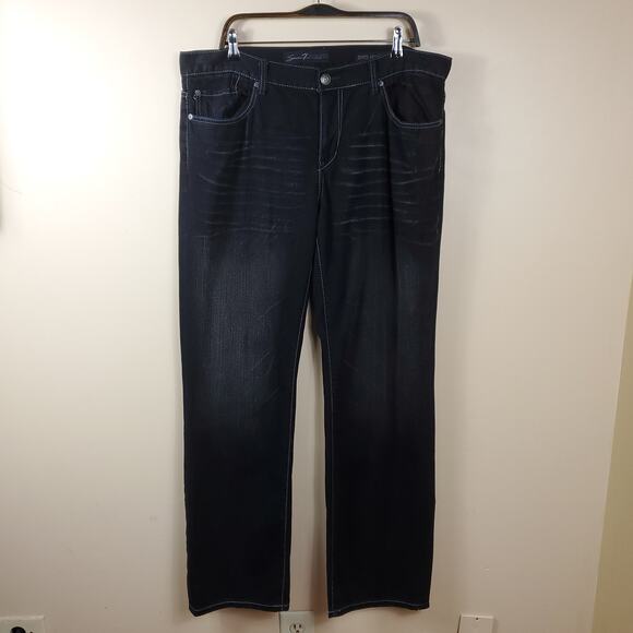 Seven7 SM73 Straight Dark Wash Jeans Size 38x34 - Picture 1 of 9